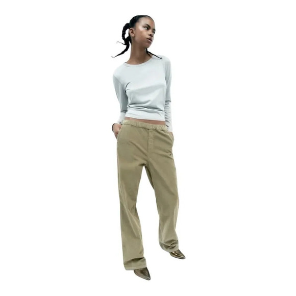 ZARA | Khaki | CORDUROY PANTS - Picture 5 of 11